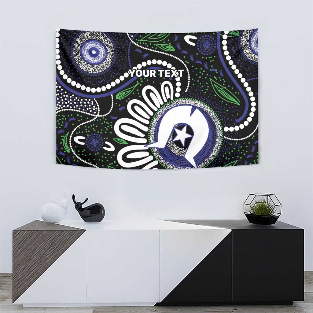 Torres Strait Islander Aboriginal Dot Painting Personalised Tapestry