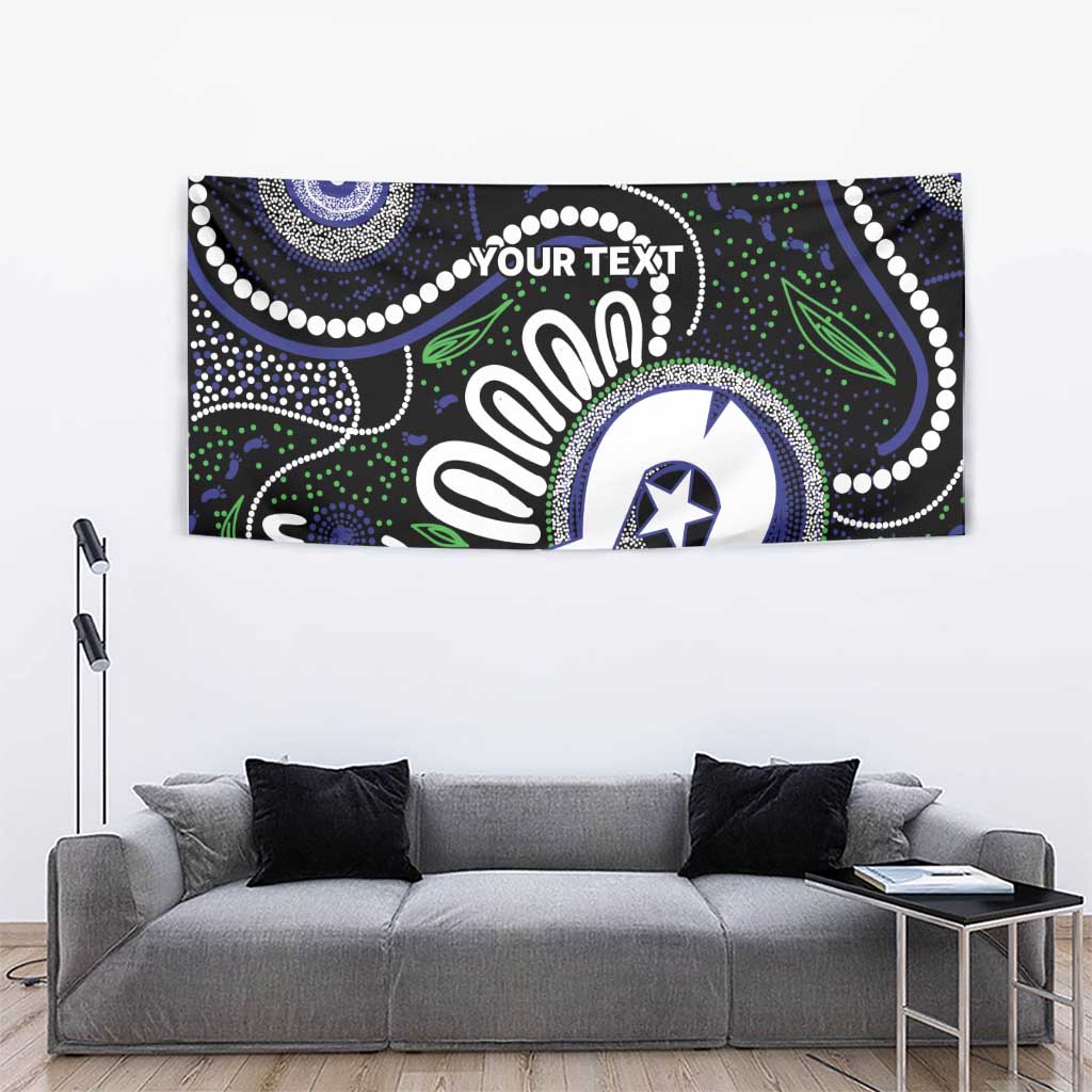 Torres Strait Islander Aboriginal Dot Painting Personalised Tapestry