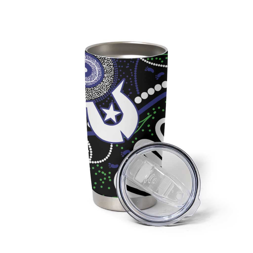 Torres Strait Islander Aboriginal Dot Painting Personalised Tumbler Cup