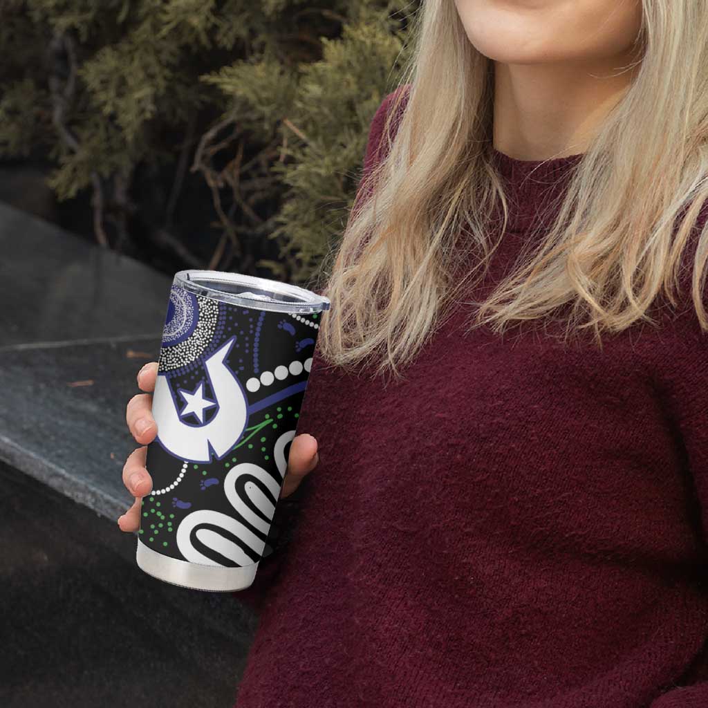 Torres Strait Islander Aboriginal Dot Painting Personalised Tumbler Cup