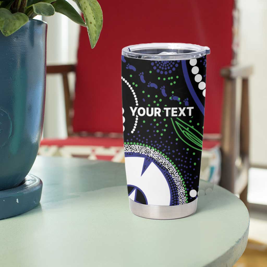 Torres Strait Islander Aboriginal Dot Painting Personalised Tumbler Cup