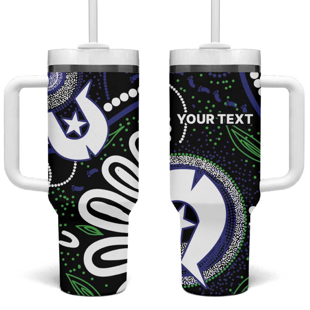 Torres Strait Islander Aboriginal Dot Painting Personalised Tumbler With Handle
