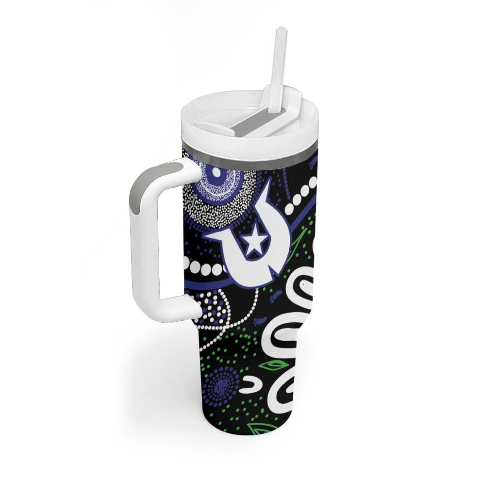 Torres Strait Islander Aboriginal Dot Painting Personalised Tumbler With Handle