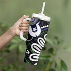 Torres Strait Islander Aboriginal Dot Painting Personalised Tumbler With Handle
