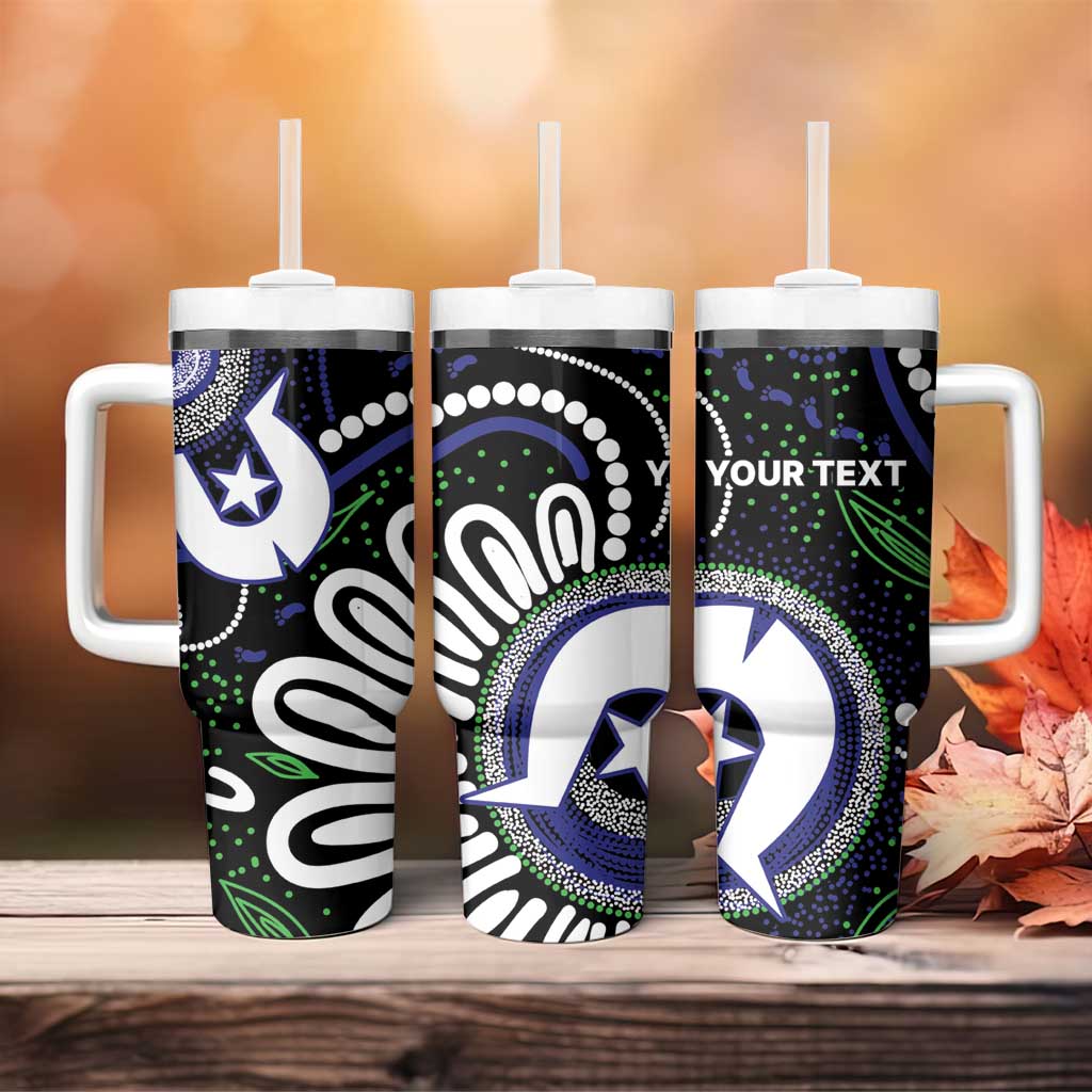 Torres Strait Islander Aboriginal Dot Painting Personalised Tumbler With Handle
