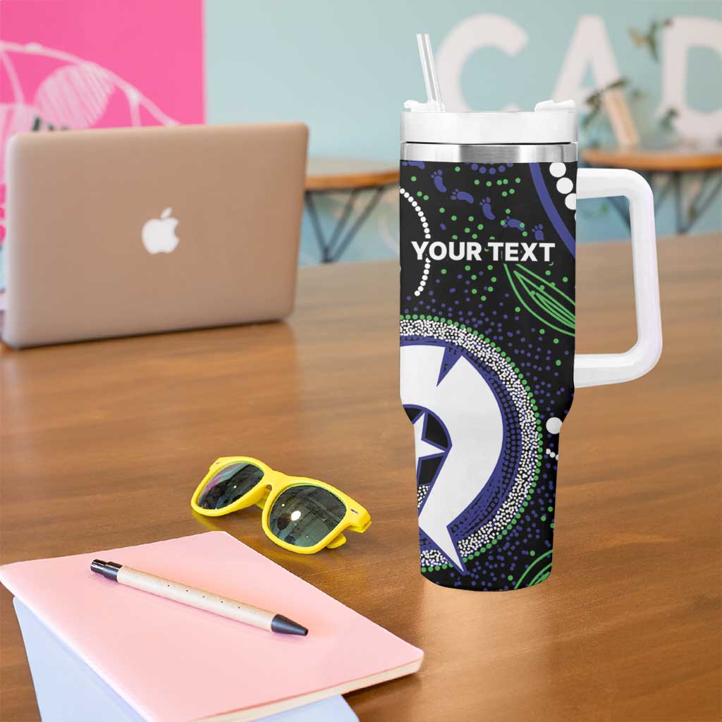 Torres Strait Islander Aboriginal Dot Painting Personalised Tumbler With Handle