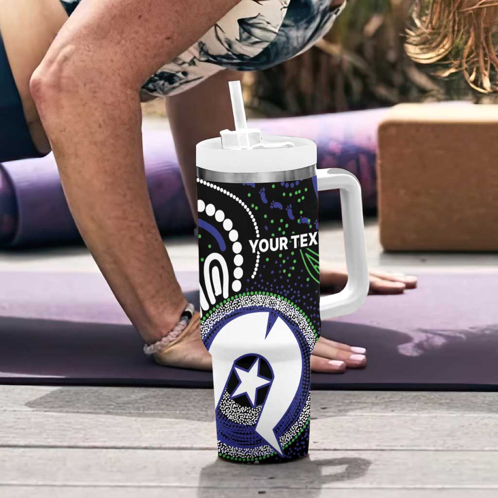 Torres Strait Islander Aboriginal Dot Painting Personalised Tumbler With Handle