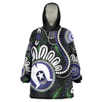 Torres Strait Islander Aboriginal Dot Painting Personalised Wearable Blanket Hoodie