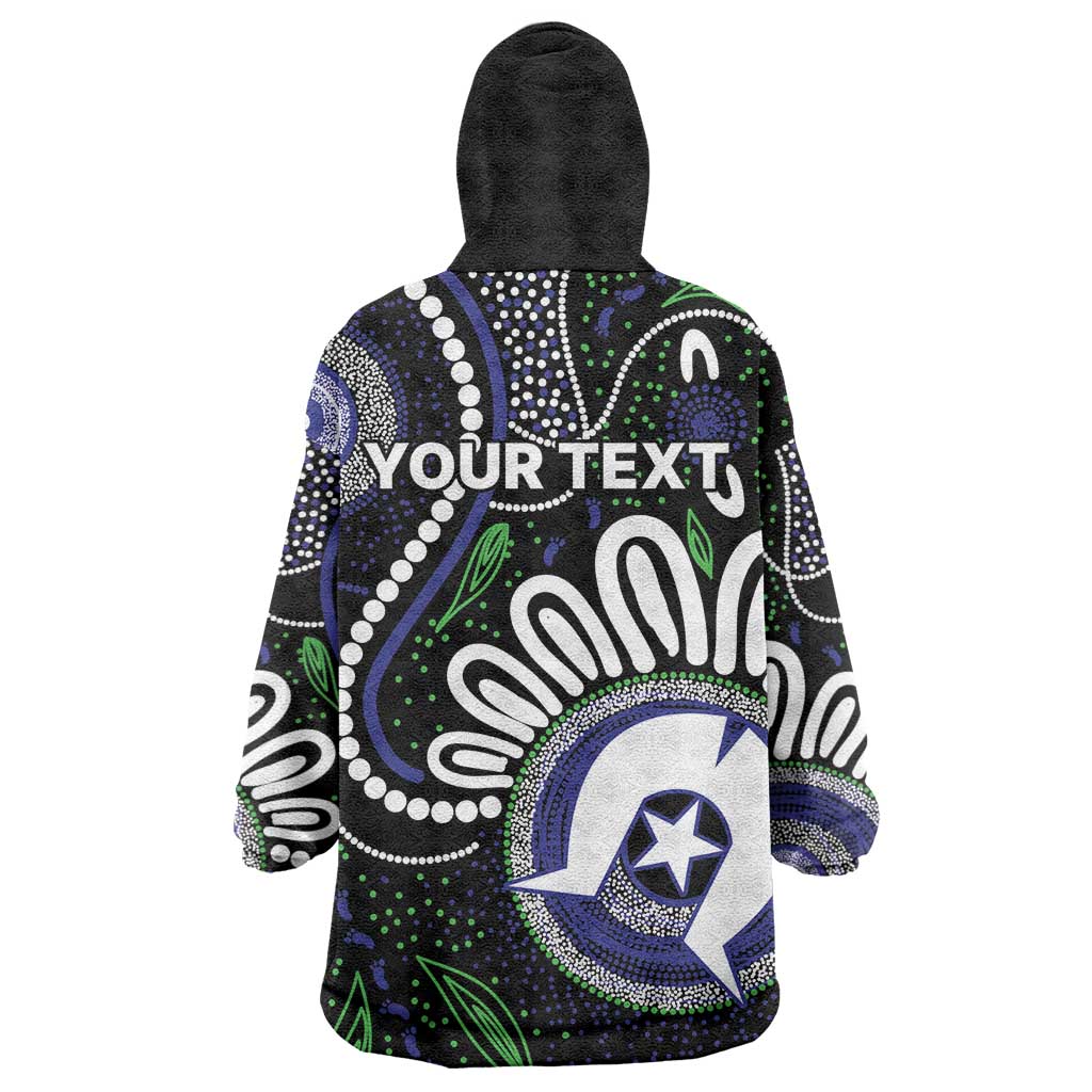 Torres Strait Islander Aboriginal Dot Painting Personalised Wearable Blanket Hoodie