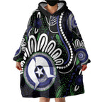 Torres Strait Islander Aboriginal Dot Painting Personalised Wearable Blanket Hoodie