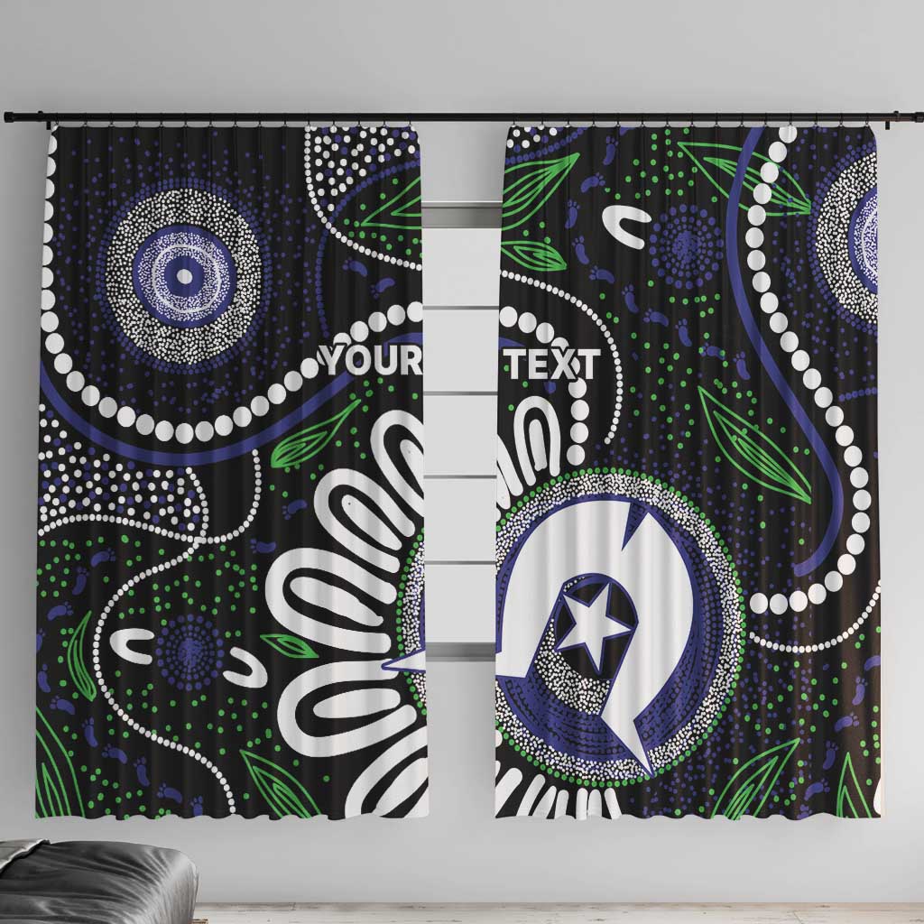 Torres Strait Islander Aboriginal Dot Painting Personalised Window Curtain