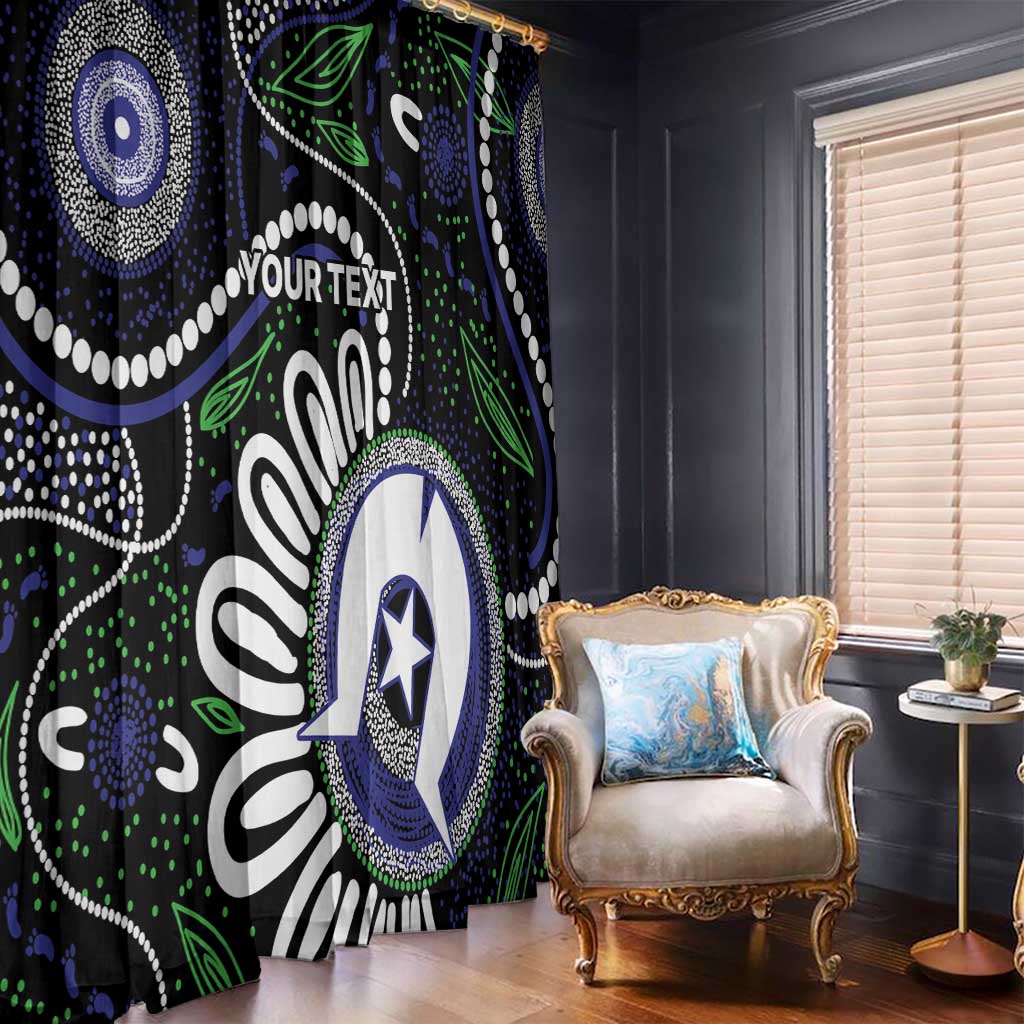 Torres Strait Islander Aboriginal Dot Painting Personalised Window Curtain