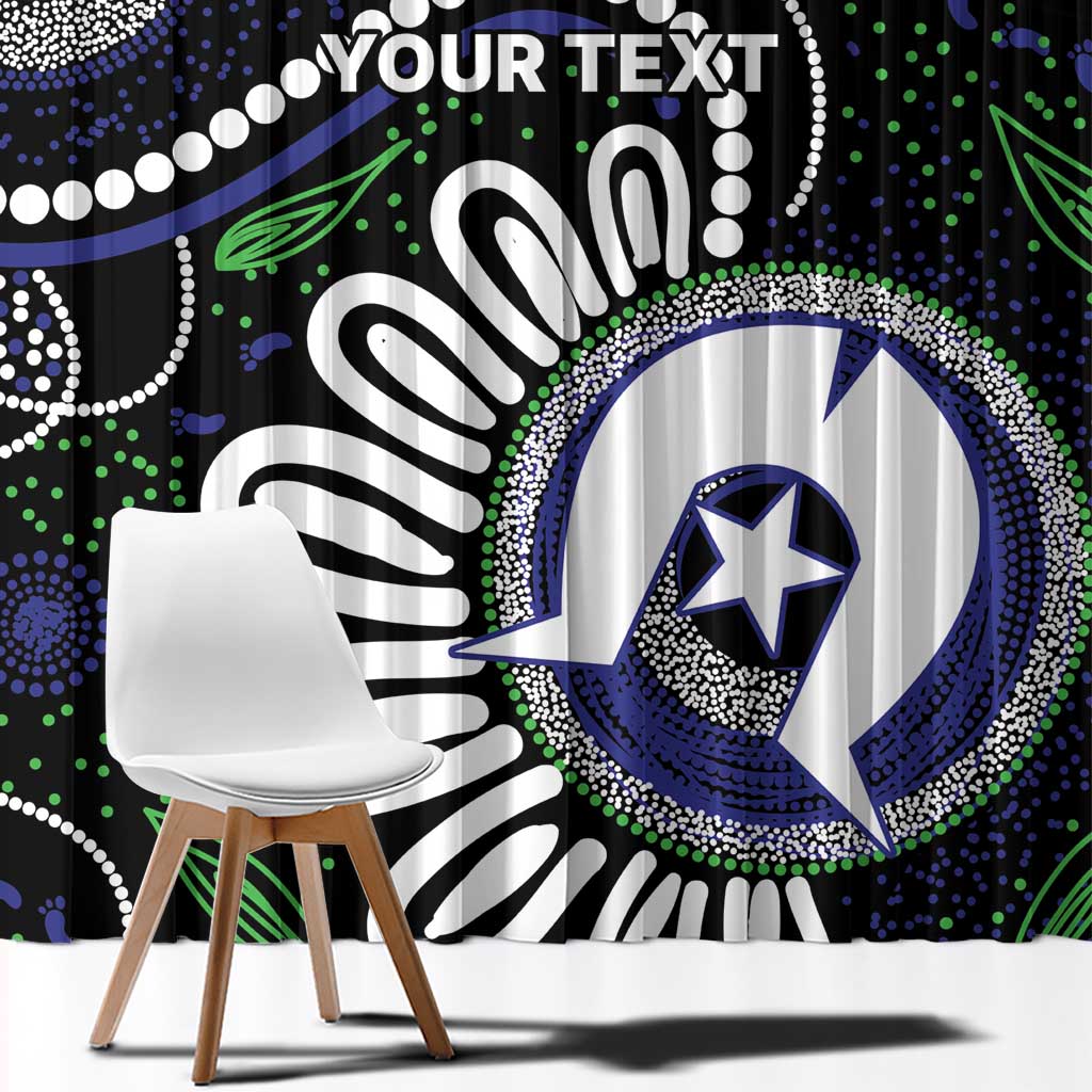 Torres Strait Islander Aboriginal Dot Painting Personalised Window Curtain