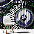 Torres Strait Islander Aboriginal Dot Painting Personalised Window Curtain