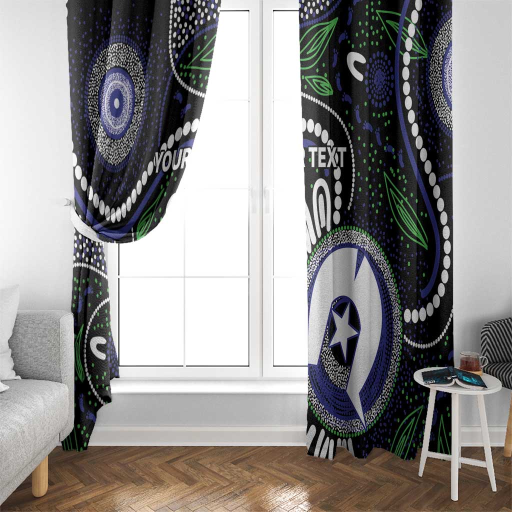 Torres Strait Islander Aboriginal Dot Painting Personalised Window Curtain
