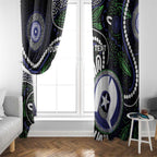 Torres Strait Islander Aboriginal Dot Painting Personalised Window Curtain