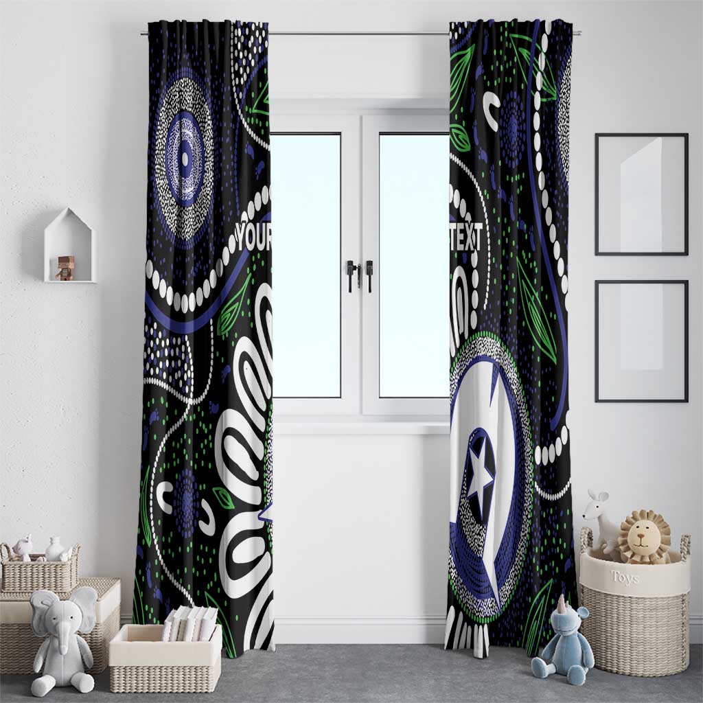 Torres Strait Islander Aboriginal Dot Painting Personalised Window Curtain