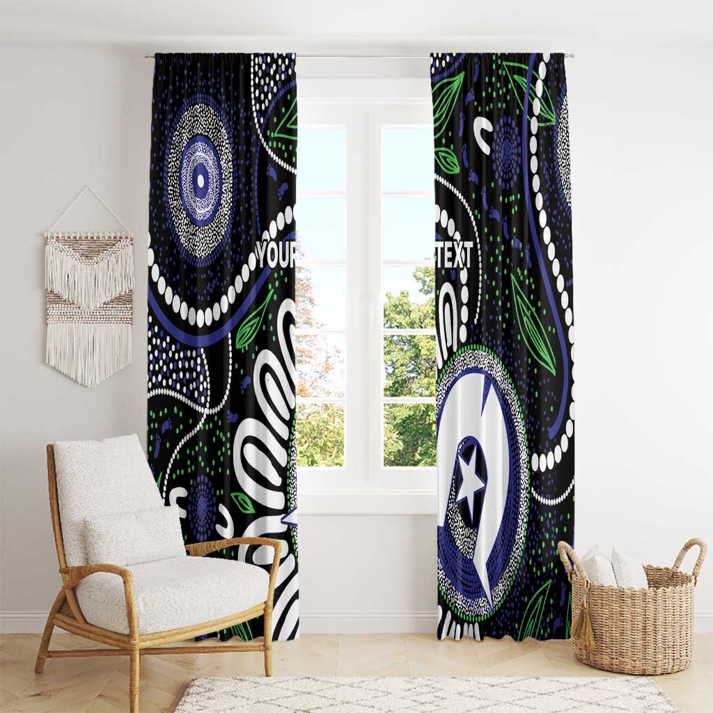 Torres Strait Islander Aboriginal Dot Painting Personalised Window Curtain
