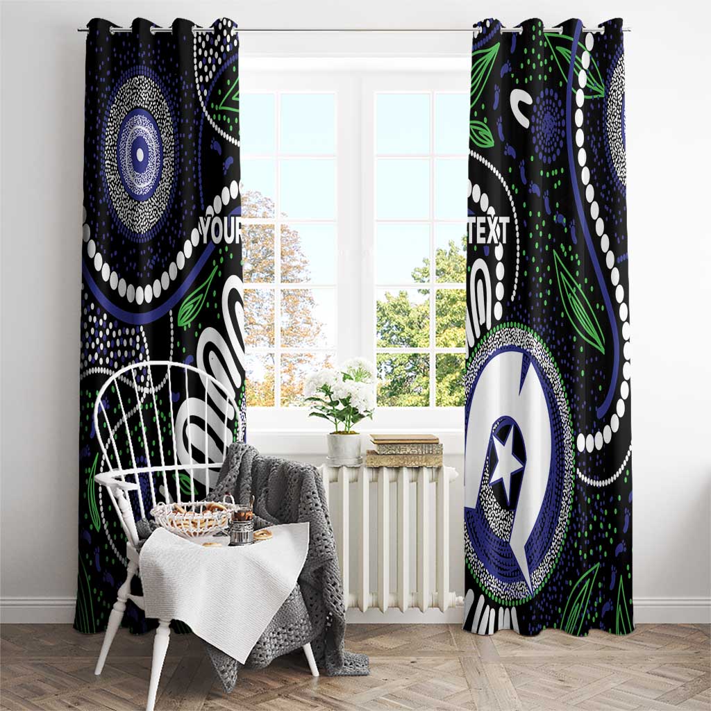 Torres Strait Islander Aboriginal Dot Painting Personalised Window Curtain