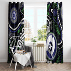 Torres Strait Islander Aboriginal Dot Painting Personalised Window Curtain