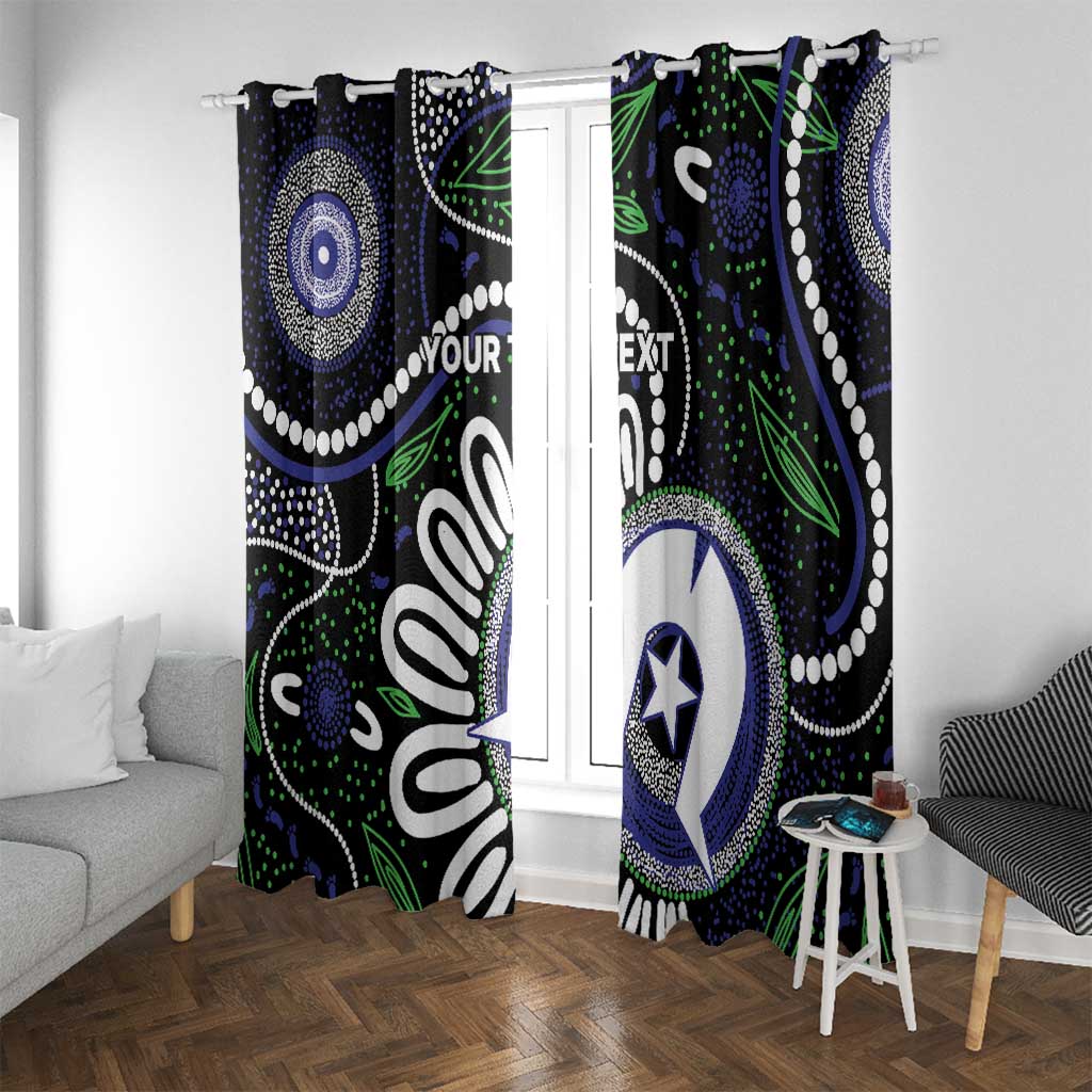 Torres Strait Islander Aboriginal Dot Painting Personalised Window Curtain