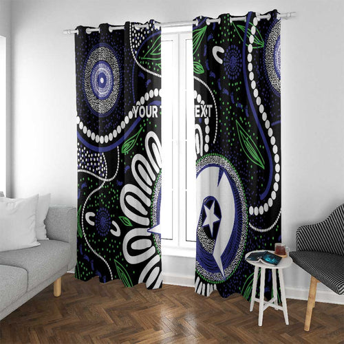 Torres Strait Islander Aboriginal Dot Painting Personalised Window Curtain