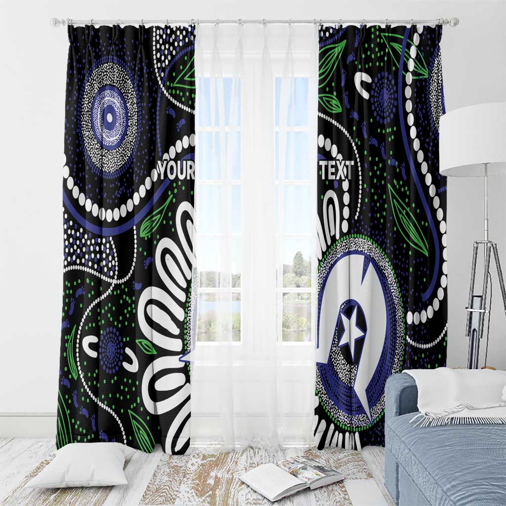 Torres Strait Islander Aboriginal Dot Painting Personalised Window Curtain