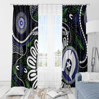 Torres Strait Islander Aboriginal Dot Painting Personalised Window Curtain