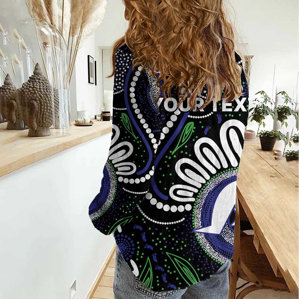 Torres Strait Islander Aboriginal Dot Painting Personalised Women Casual Shirt
