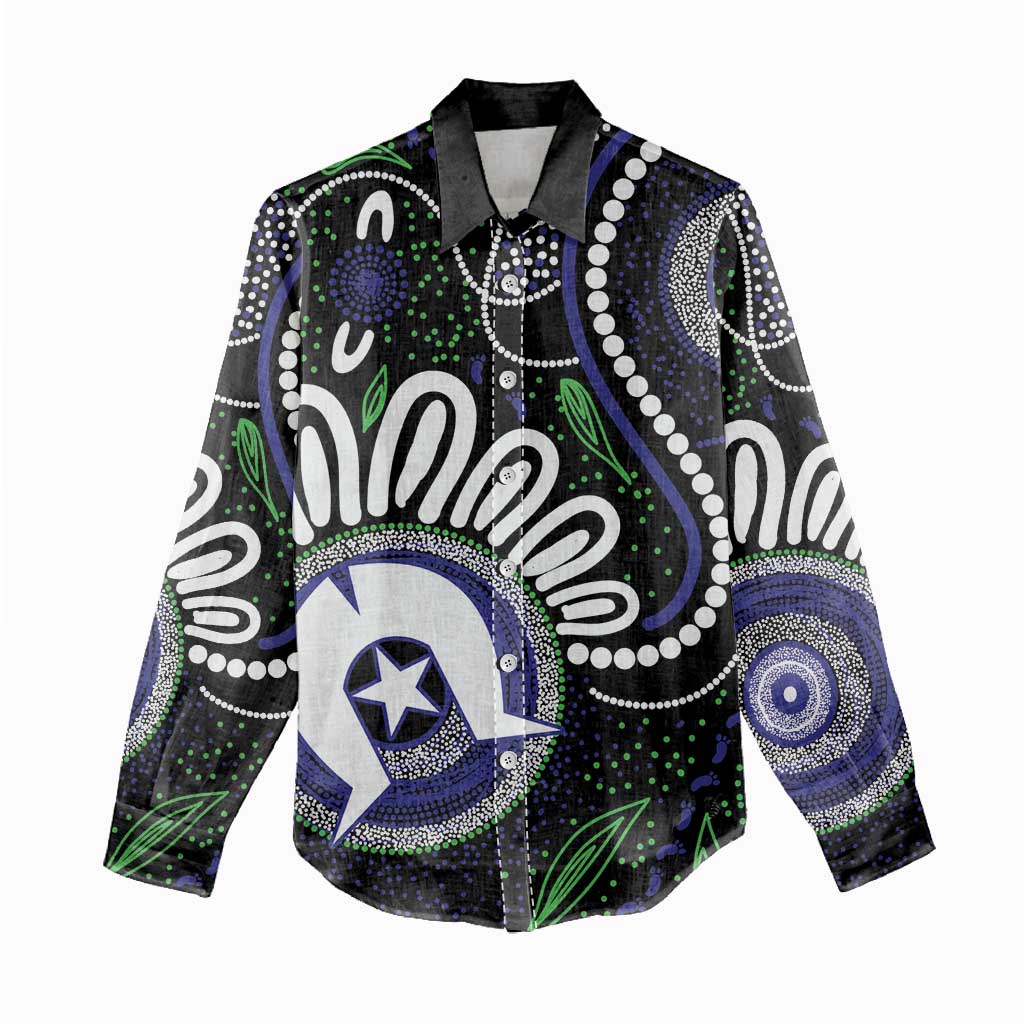 Torres Strait Islander Aboriginal Dot Painting Personalised Women Casual Shirt