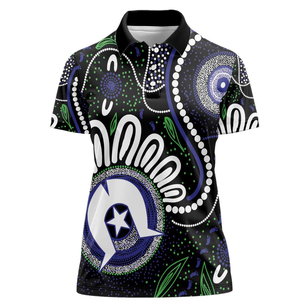 Torres Strait Islander Aboriginal Dot Painting Personalised Women Polo Shirt