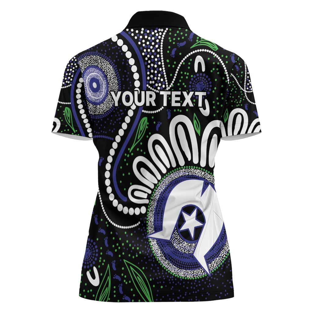 Torres Strait Islander Aboriginal Dot Painting Personalised Women Polo Shirt