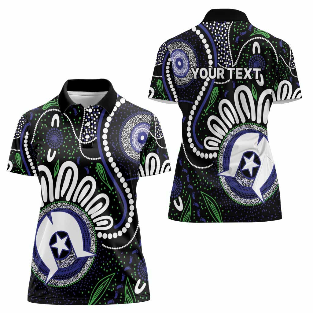 Torres Strait Islander Aboriginal Dot Painting Personalised Women Polo Shirt