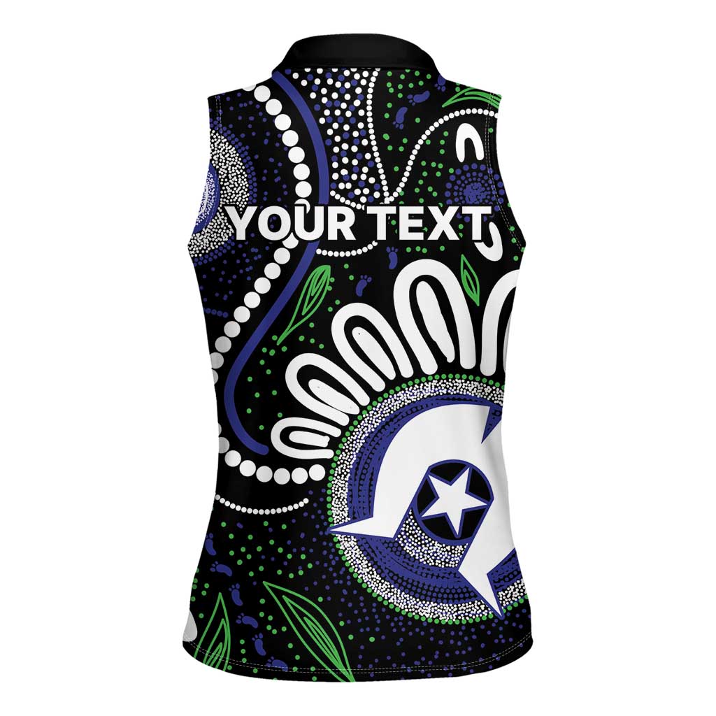 Torres Strait Islander Aboriginal Dot Painting Personalised Women Sleeveless Polo Shirt