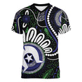Torres Strait Islander Aboriginal Dot Painting Personalised Women V-Neck T-Shirt