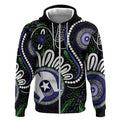 Torres Strait Islander Aboriginal Dot Painting Personalised Zip Hoodie