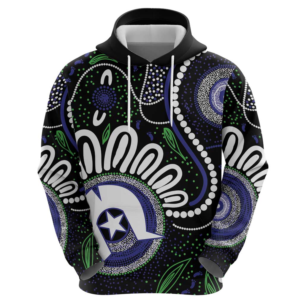 Torres Strait Islander Aboriginal Dot Painting Personalised Zip Hoodie