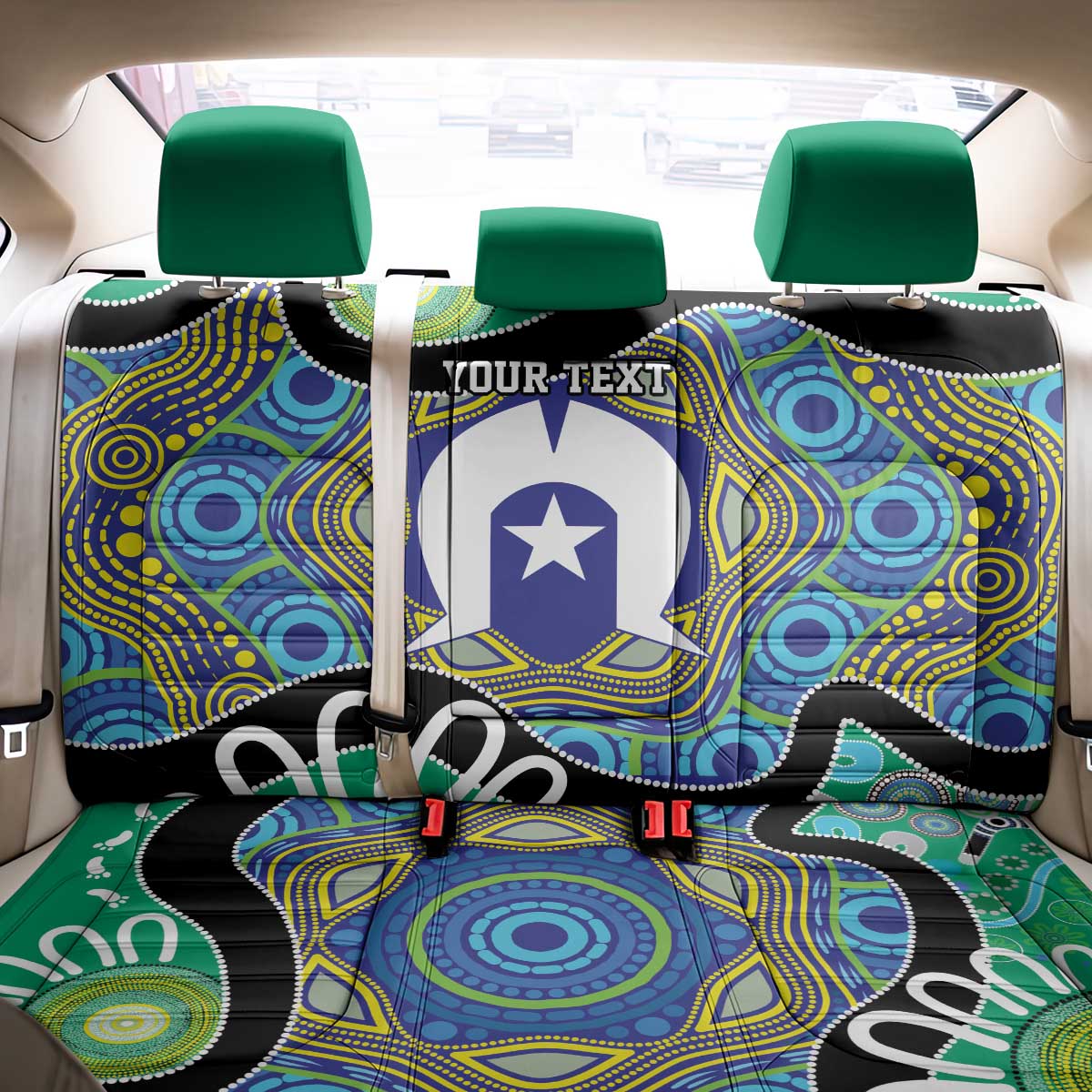 Torres Strait Islander Heal Country Personalised Back Car Seat Cover