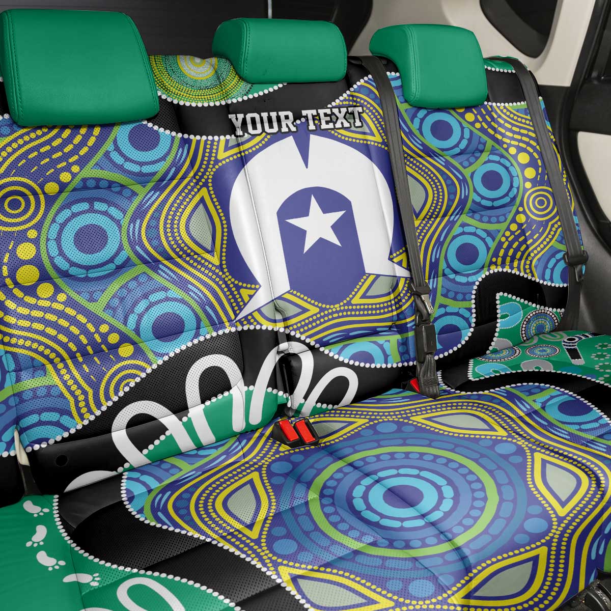 Torres Strait Islander Heal Country Personalised Back Car Seat Cover
