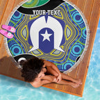 Torres Strait Islander Heal Country Personalised Beach Blanket