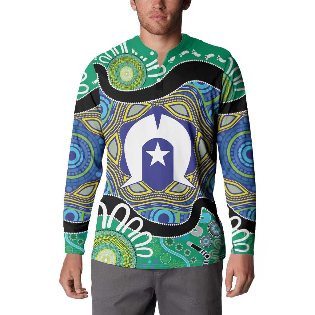 Torres Strait Islander Heal Country Personalised Button Sweatshirt