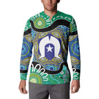 Torres Strait Islander Heal Country Personalised Button Sweatshirt