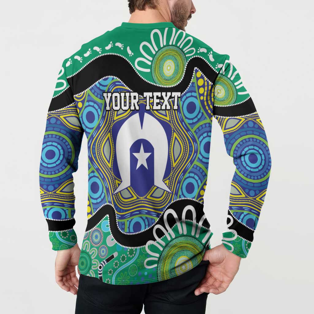 Torres Strait Islander Heal Country Personalised Button Sweatshirt