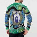 Torres Strait Islander Heal Country Personalised Button Sweatshirt