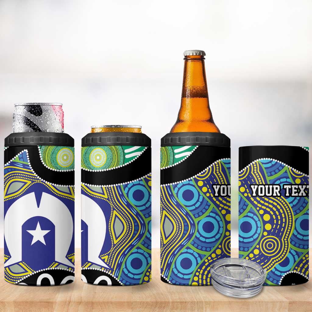 Torres Strait Islander Heal Country Personalised 4 in 1 Can Cooler Tumbler