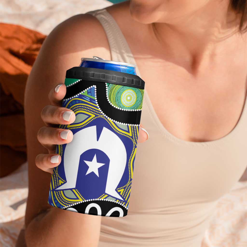 Torres Strait Islander Heal Country Personalised 4 in 1 Can Cooler Tumbler