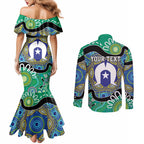 Torres Strait Islander Heal Country Personalised Couples Matching Mermaid Dress and Long Sleeve Button Shirt