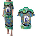 Torres Strait Islander Heal Country Personalised Couples Matching Puletasi and Hawaiian Shirt