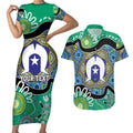 Torres Strait Islander Heal Country Personalised Couples Matching Short Sleeve Bodycon Dress and Hawaiian Shirt