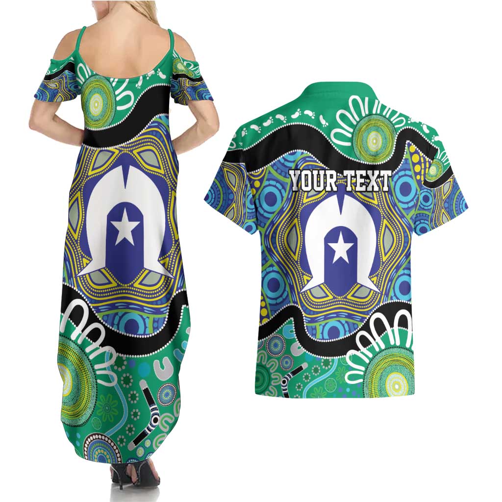 Torres Strait Islander Heal Country Personalised Couples Matching Summer Maxi Dress and Hawaiian Shirt